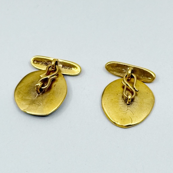 MMA Metropolitan Museum of Art Greek Coin gold tone cufflinks - GM72 - Picture 5 of 6